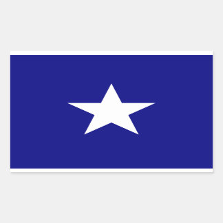 Pegatina Rectangular Bonnie Blue Flag Estrella Blanca