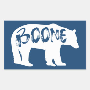 Pegatina Rectangular Boone North Carolina Bear