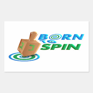 Pegatina Rectangular Born To Spin