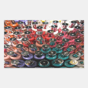 Pegatina Rectangular Botellas de Nail Polaco