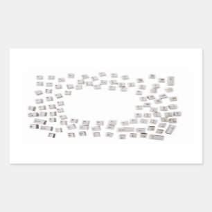 Pegatina Rectangular botones del teclado de ordenador