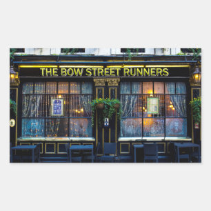Pegatina Rectangular Bow Street Runners Pub