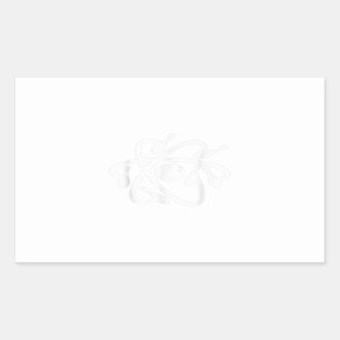 Pegatina Rectangular bowling atómico divertido bowling en ciencia