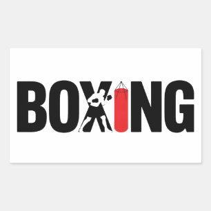 Pegatina Rectangular Boxeo