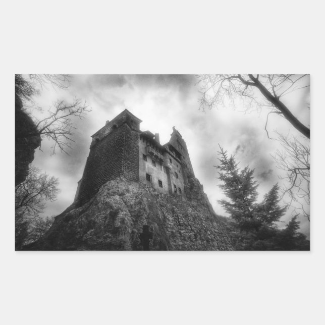 Pegatina Rectangular Bran Castle (Dracula) (Anverso)