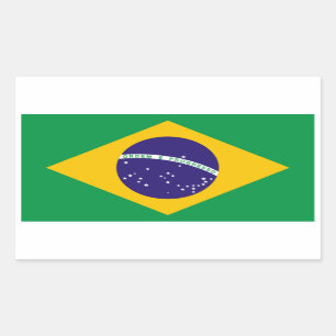 Pegatina Rectangular Brasil: Bandera de Brasil