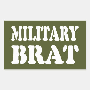 PEGATINA RECTANGULAR BRAT MILITAR