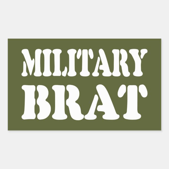 PEGATINA RECTANGULAR BRAT MILITAR (Anverso)