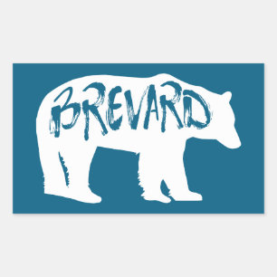 Pegatina Rectangular Brevard North Carolina Bear