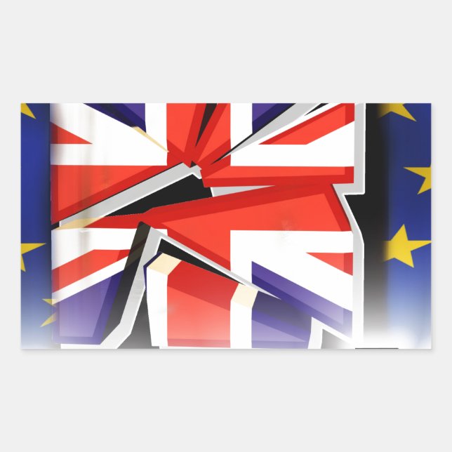 Pegatina Rectangular brexit (Anverso)