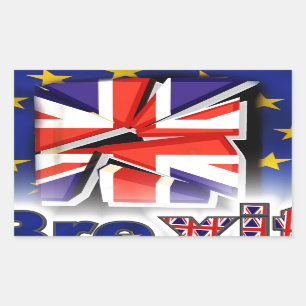 Pegatina Rectangular brexit