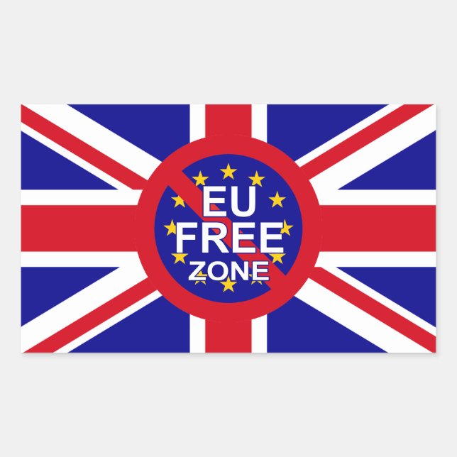 Pegatina Rectangular Brexit (Anverso)