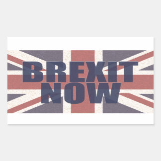 Pegatina Rectangular Brexit ahora Pegatinas