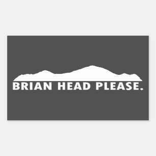 Pegatina Rectangular Brian Head Utah Please