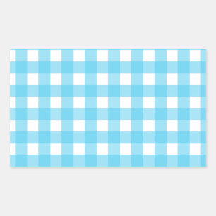Pegatina Rectangular Brillante azul ceruleano