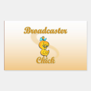 Pegatina Rectangular Broadcaster Chick