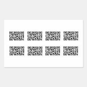 Pegatina Rectangular Broma del código de TSA QR