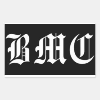 Pegatina Rectangular Bromance BMC Noir