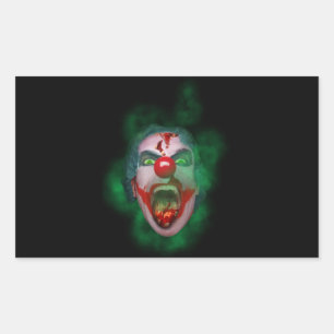 Pegatina Rectangular Bromista malvado payaso