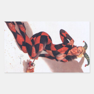 Pegatina Rectangular Bromista Pin Up