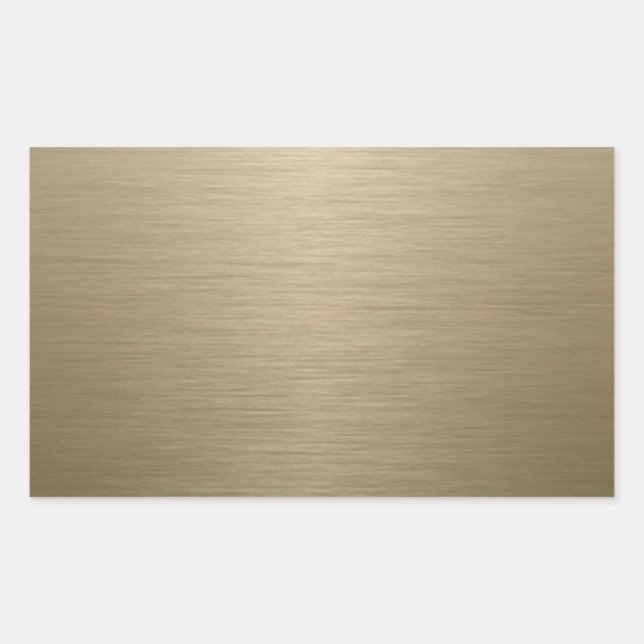 Pegatina Rectangular Bronce cepillado (Anverso)