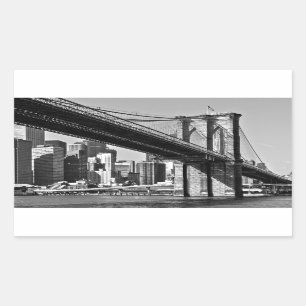Pegatina Rectangular Brooklyn Bridge New York
