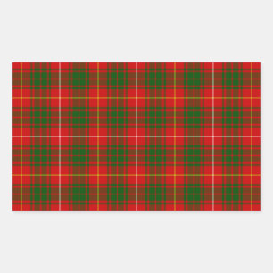 Pegatina Rectangular Bruce tartan green plon
