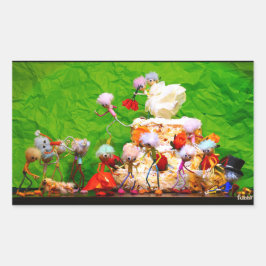 Pegatina Rectangular Bruidsfeest van de Fubby's.