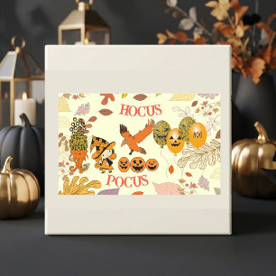 Pegatina Rectangular Bruja Errante Hocus Pocus Globo de Cuervo Jack
