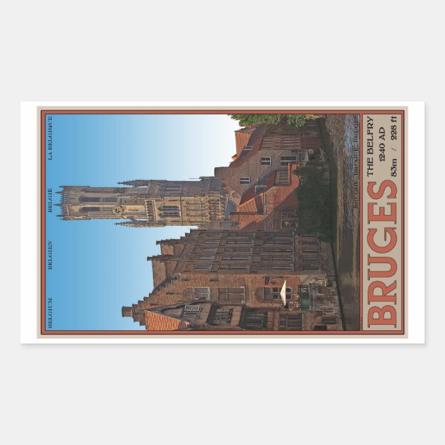Pegatina Rectangular Brujas - El campanario (Anverso)
