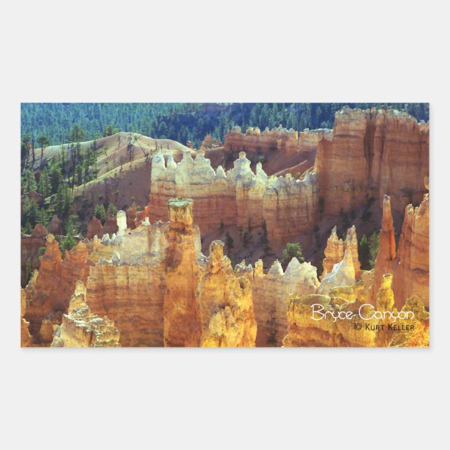 Pegatina Rectangular Bryce Canyon (Anverso)