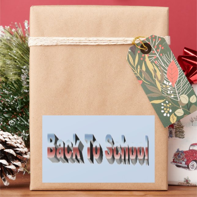 Pegatina Rectangular BTS de tres tonos (Vacaciones)