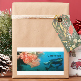 Pegatina Rectangular Buceo personalizado