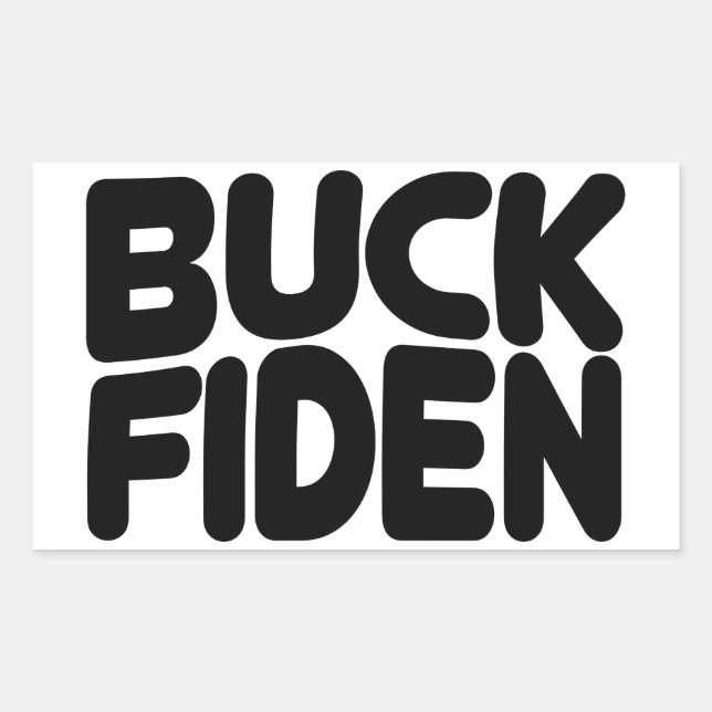 Pegatina Rectangular Buck Fiden (Anverso)