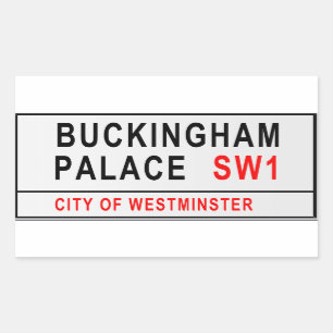 Pegatina Rectangular Buckingham Palace Rótulo de la calle London Old St
