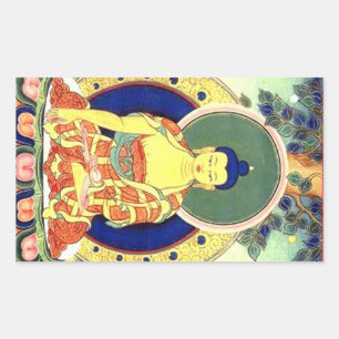 PEGATINA RECTANGULAR BUDDHA