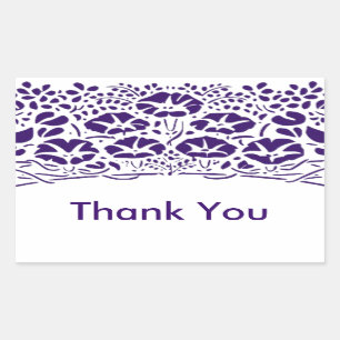 Pegatina Rectangular Buenos días Personalizable Gracias