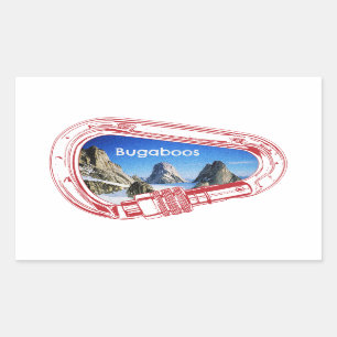 Pegatina Rectangular Bugaboos Climbing Carabiner