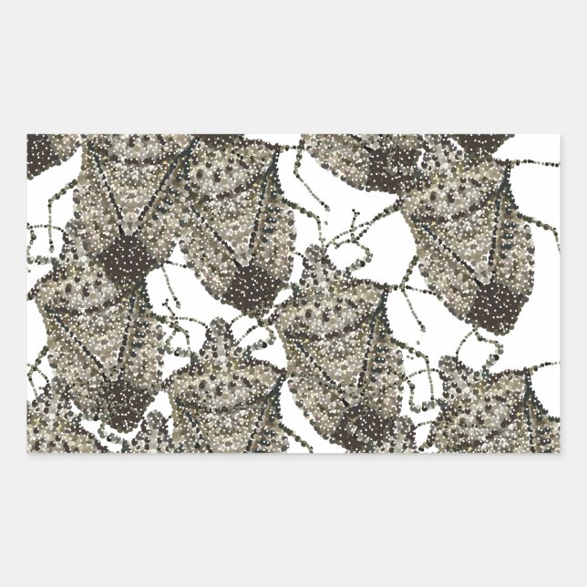 Pegatina Rectangular Bugs Stink (Anverso)