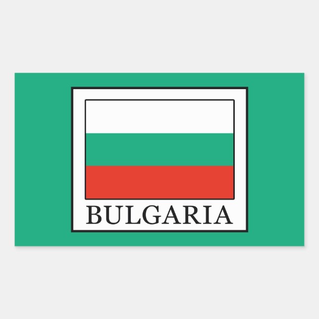 Pegatina Rectangular Bulgaria (Anverso)