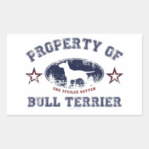 Pegatina Rectangular Bull Terrier