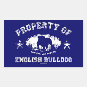 Pegatina Rectangular Bulldog inglés