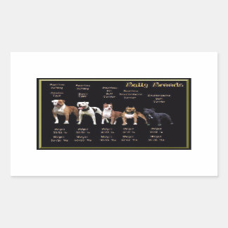 Pegatina Rectangular Bully Breeds