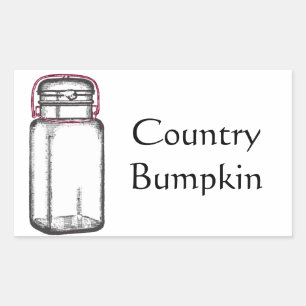 Pegatina Rectangular Bumpkin del país
