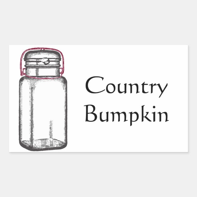 Pegatina Rectangular Bumpkin del país (Anverso)