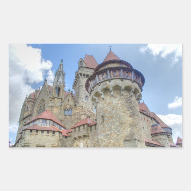 Pegatina Rectangular Burg Kreuzenstein (Anverso)