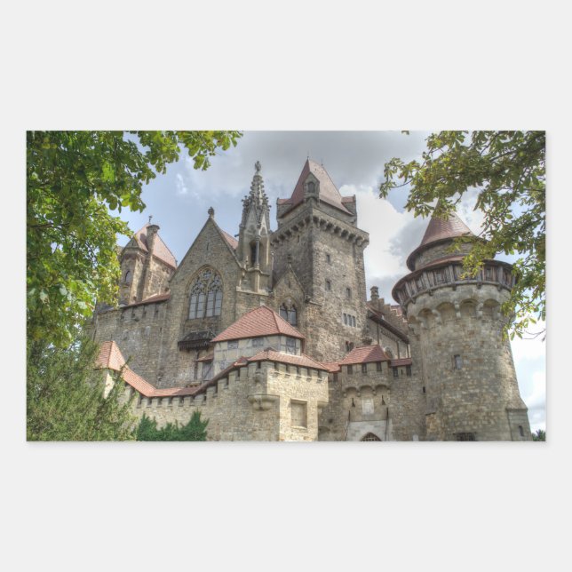 Pegatina Rectangular Burg Kreuzenstein (Anverso)