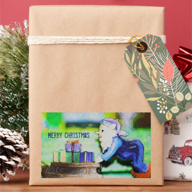 Pegatina Rectangular Busy Elf por Shirley Taylor (Vacaciones)