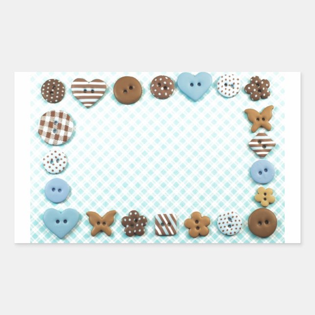 Pegatina Rectangular Buttons frame (Anverso)