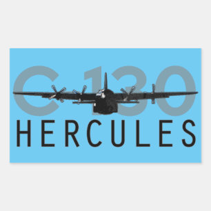 Pegatina Rectangular C-130 Hércules